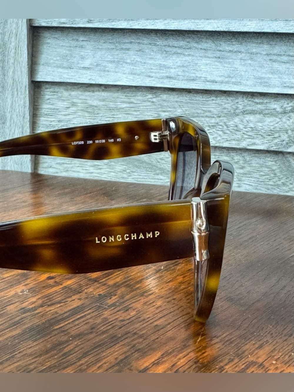 NEW Longchamp Tortoiseshell Cat-Eye Sunglasses - Green Gradient lenses - Picture 2 of 9